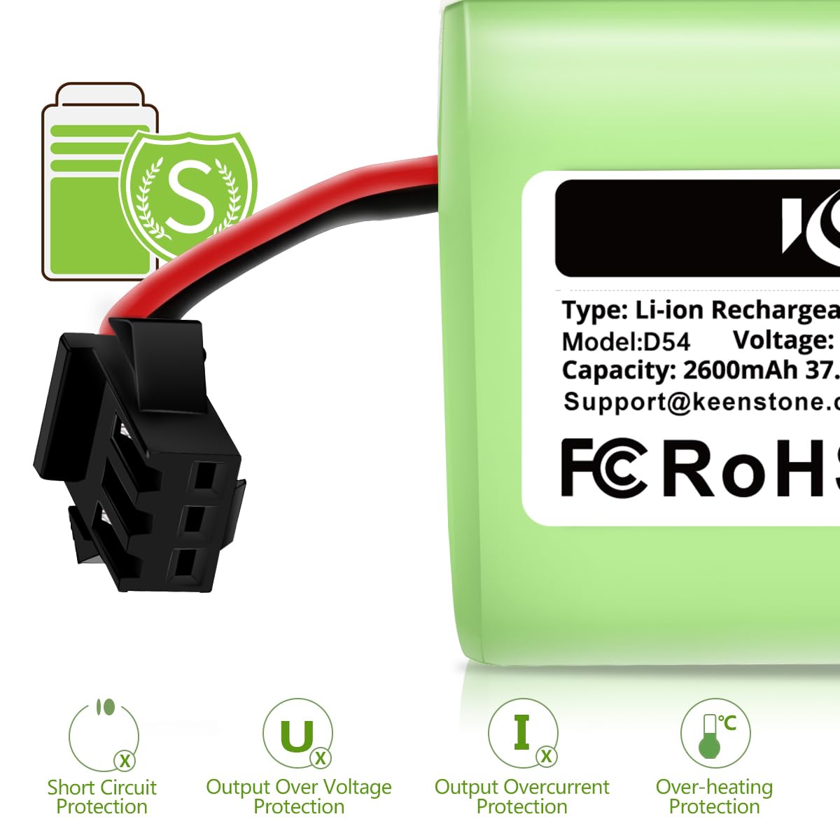 Replacement Battery Compatible with eufy RoboVac 11 11C 11S Plus 11S MAX 12 15C 15C MAX 15T 25C 30C G10 Hybrid G30 Edge R500 R450 & Ecovacs Deebot N79 N79S N95 DN622 661 | 14.4V 2600mAh