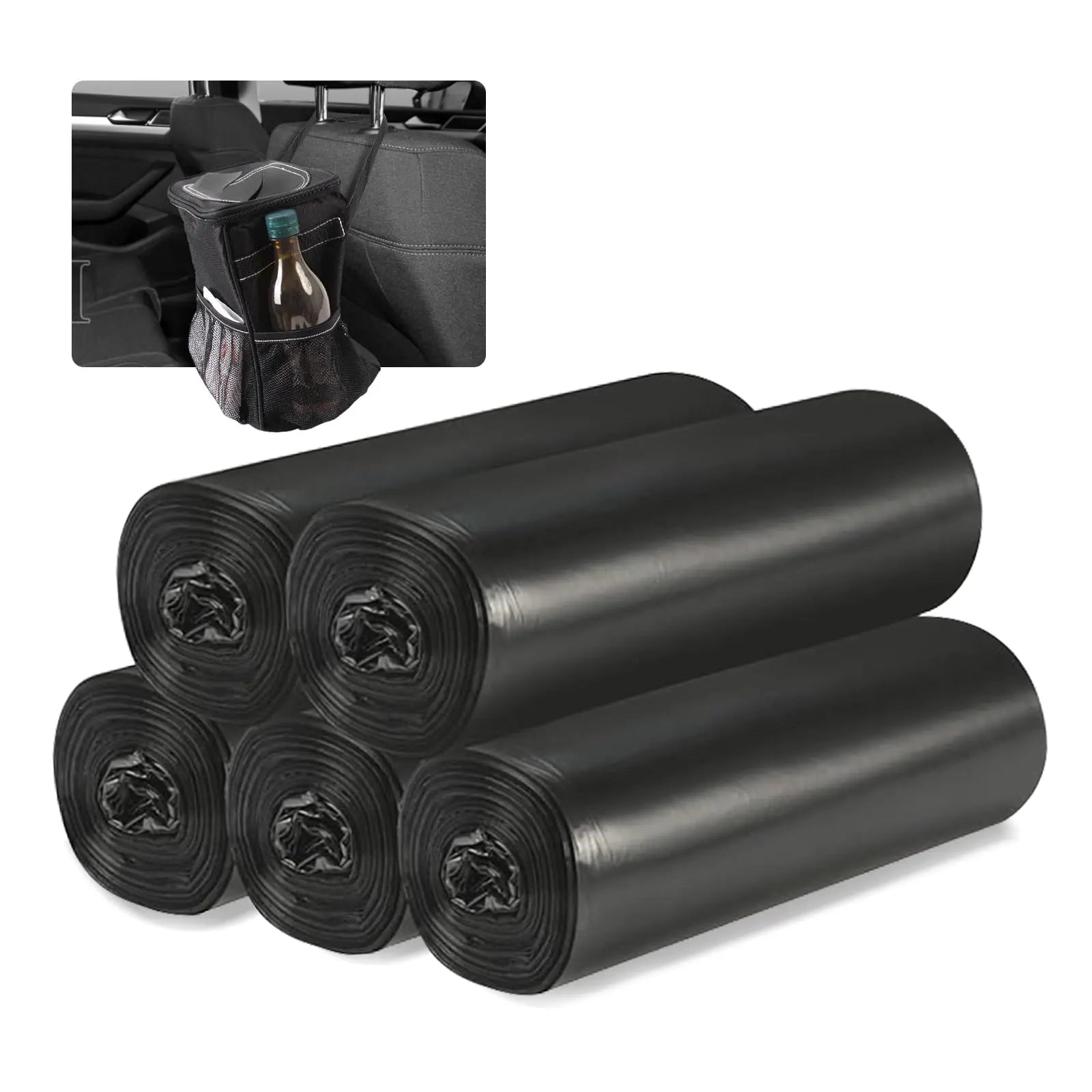 Car Trash Can Bags (5-Pack) total 75 bags- For Car