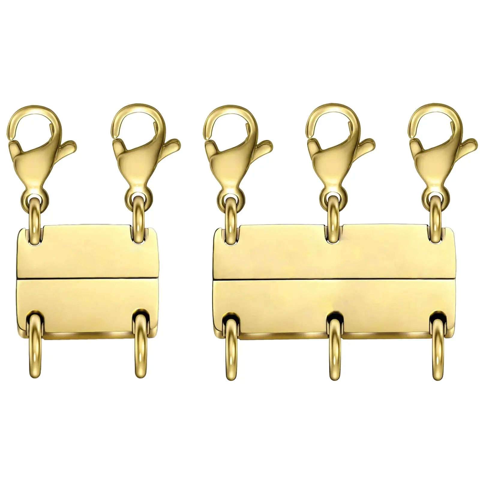 MKCYD Multi Necklace Layering Clasps Strong Magnetic Clasp, Gold Necklace Separator for Layering, Multiple Jewelry Closures for Layered Look