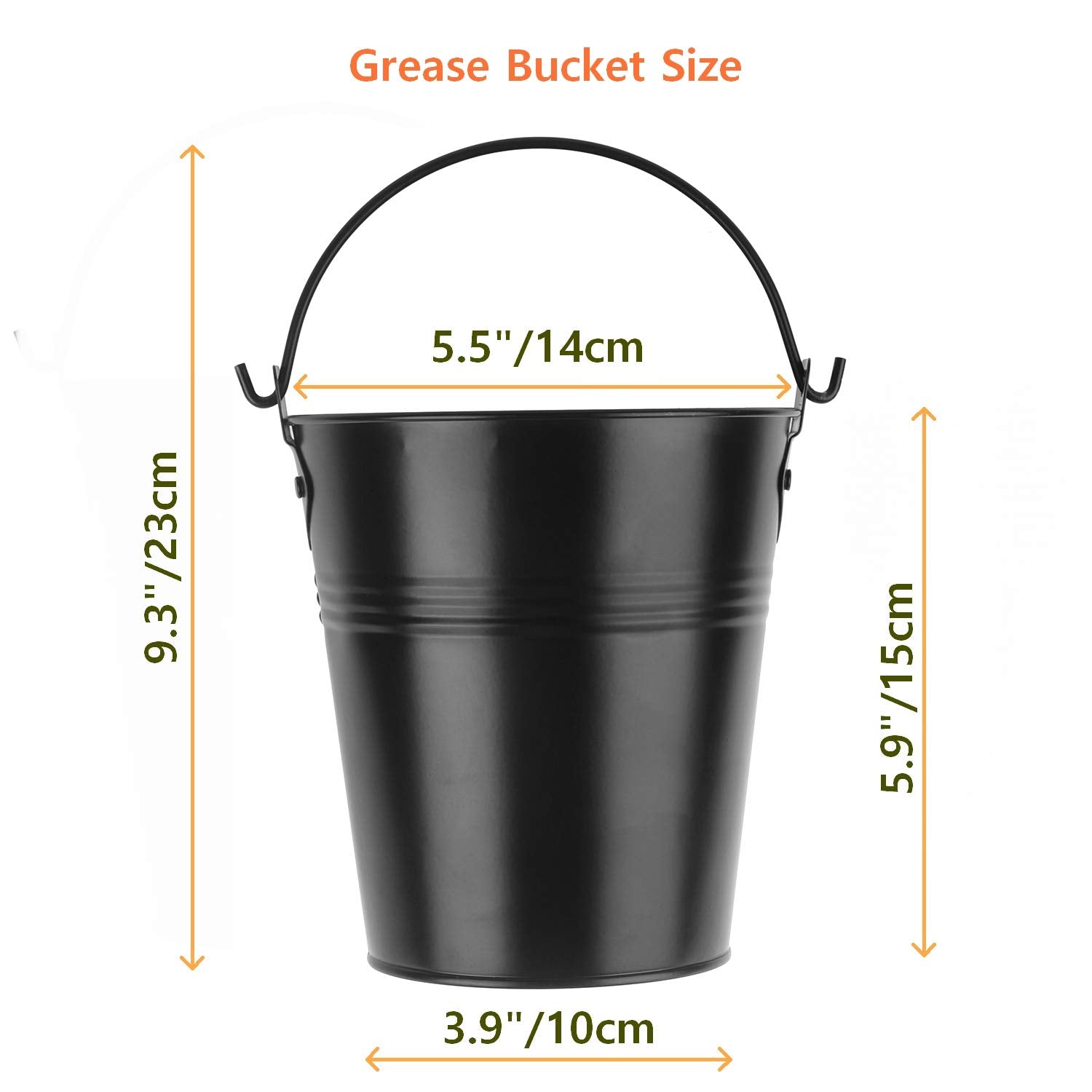 15-Pack Liners & Replacement Traeger HDW152 Drip Grease Bucket for Traeger 20/22/34, Pit Boss, etc Pellets Smoke (Black 15)