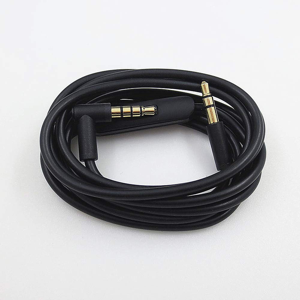 Replacement Audio Cable Cord Wire, Compatible with Beats Headphones Studio Solo Pro Detox Mixr Executive Pill with in Line Mic and Control (Black)