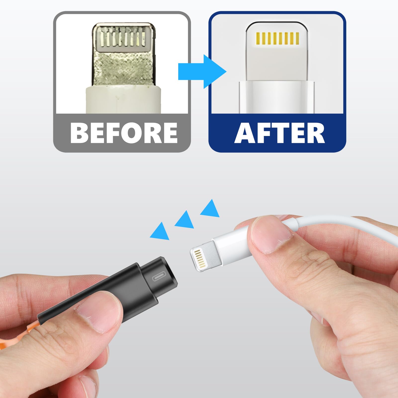 Edglete for iPhone Cleaning Kit, Cleaner Kit for AirPod, iPhone Cleaner Charging Port Cleaning, Portable Cell Phone Repair Restore Tool for iPad Lightning Charger Cables Connectors Electronic Devices