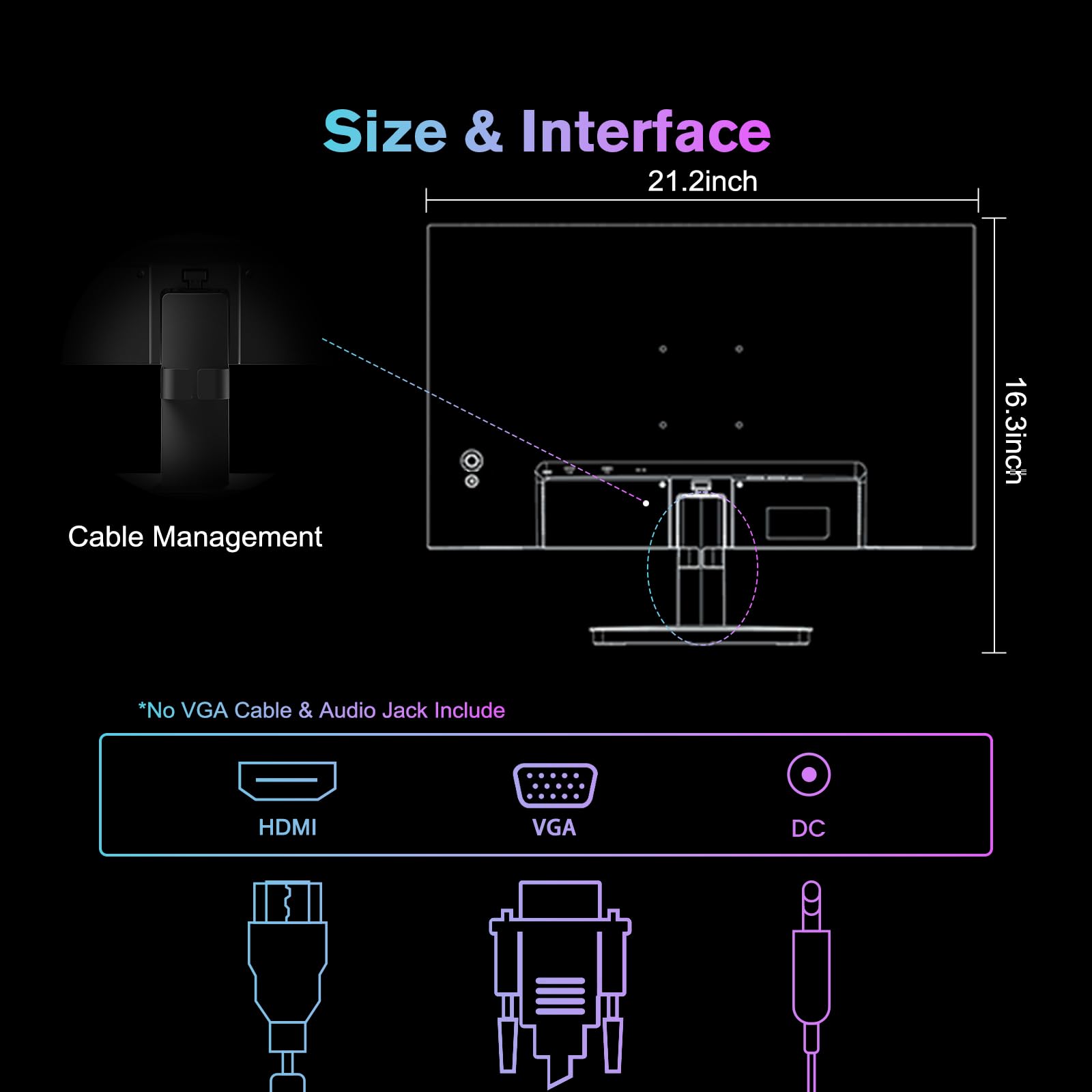 SANSUI Monitor 24 inch 100Hz Computer Monitor丨FHD 1080P PC Monitor丨HDMI丨FreeSync丨HDR丨Earphone Jack丨 Ergonomic Tilt for Home and Office