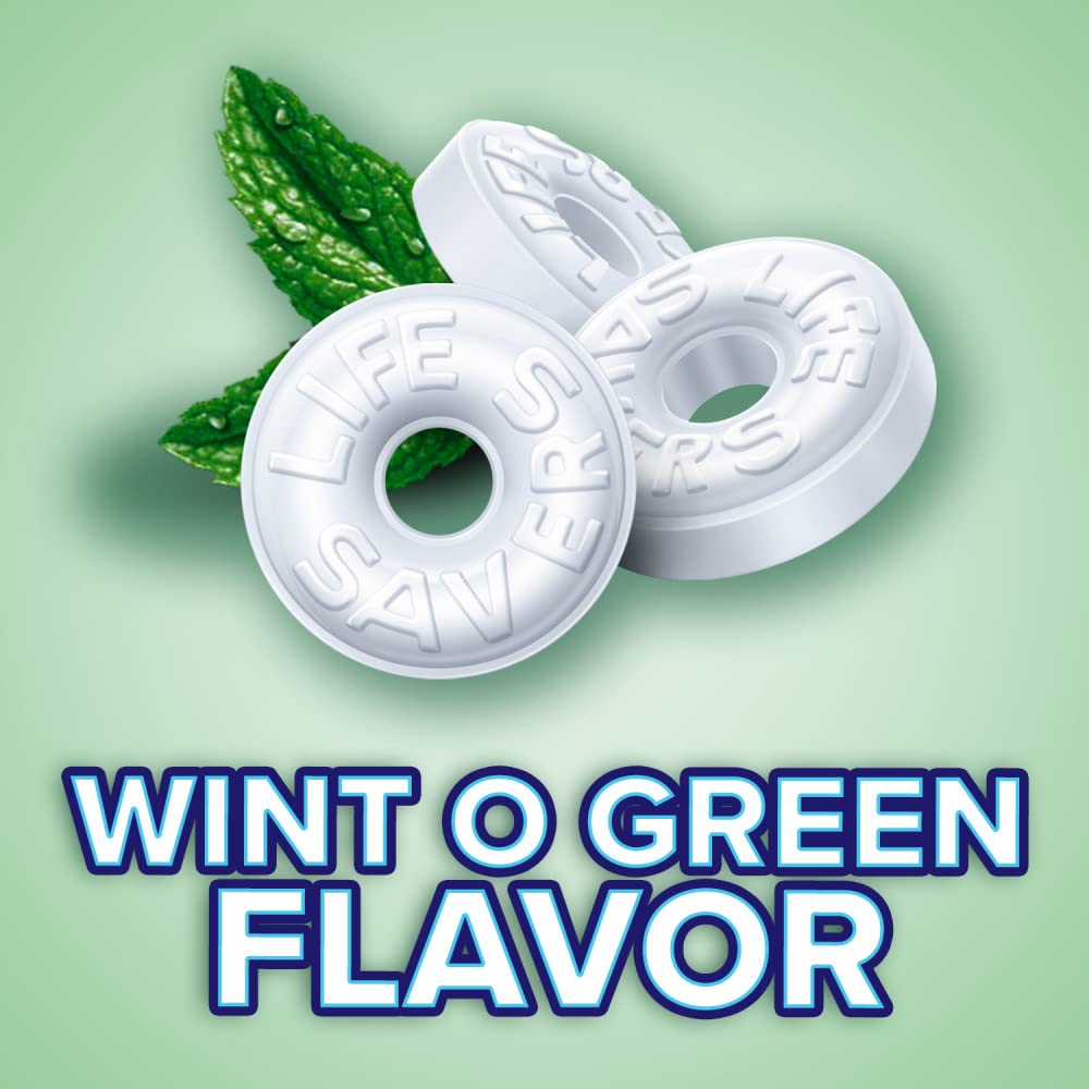 LIFE SAVERS Mints, Bulk Hard Candy Wint-O-Green Breath Mints, 44.93 oz Party Size