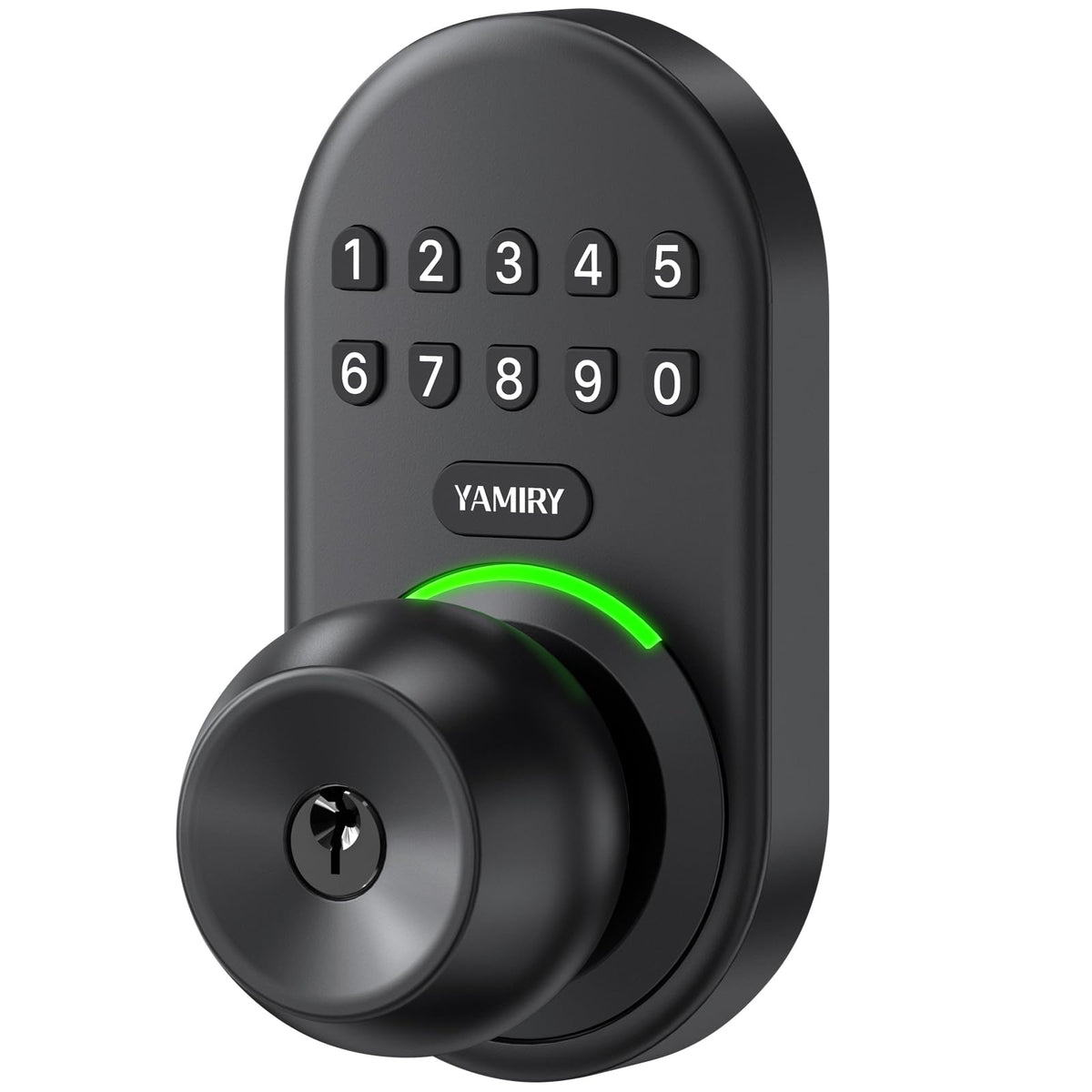 Yamiry Smart Keypad-Türknaufschloss, schlüsselloses digitales Schloss mit Griff, elektronischer Code-Knauf für die Haustür, einfache Installation