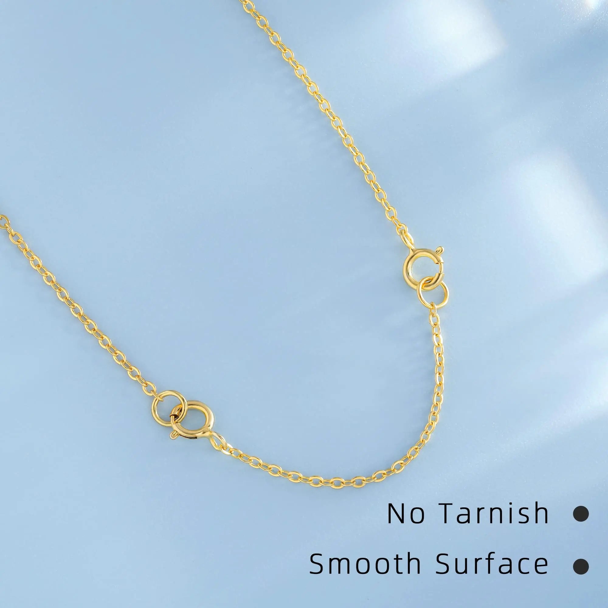 VANBARIS Gold Necklace Extender 14K, Necklace Extenders Gold 925 Sterling Silver Bracelet Anklet Jewelry Extension Chain for Necklaces, 3 Piece Set (1, 2, 3 Inches)