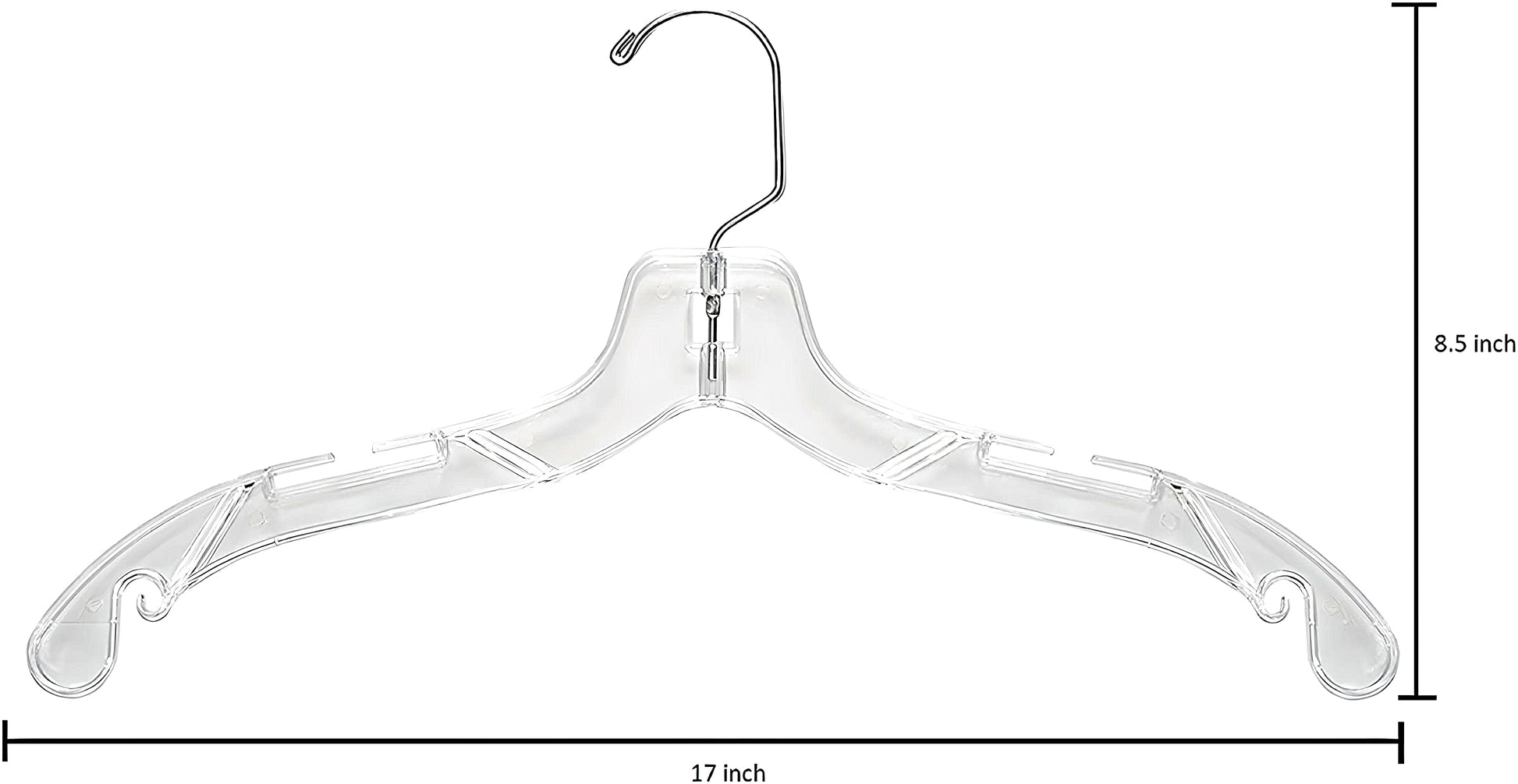 DEILSY™ Clear Plastic Hangers 12 Pack Durable Clothes Hanger for Wardrobe Organization, Essential Plastic Hanger for Garments, Versatile Coat Hangers for Home and Retail Use