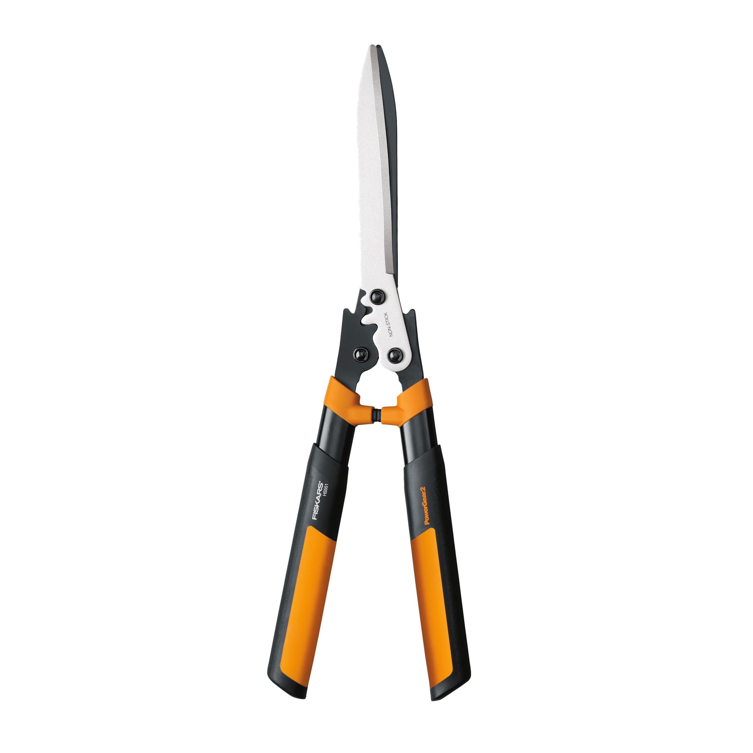 Fiskars 23" Hedge Shears, Hedge Clippers with PowerGear2 Technology that Multiplies Power for Less Effort, Garden Shears with SoftGrip Handles and Shock-Absorbing Bumpers