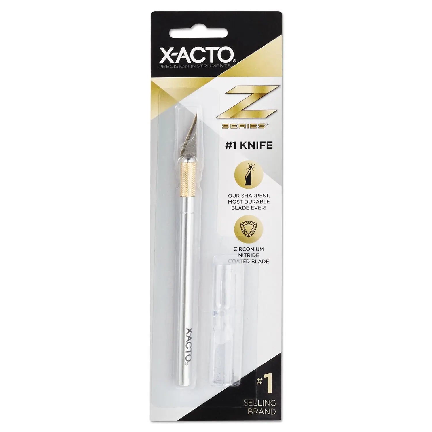 X-Acto Precision Utility Knife Metal Silver 9.0 inches Aluminum Handle Z-Series #1 Includes Safety Cap
