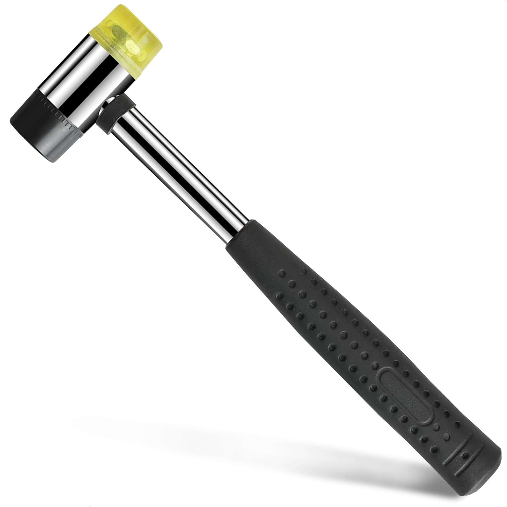 Small Rubber Mallet Hammer - 25 mm Lightweight Double-Sided Rubber and Plastic Head | Non-Slip Ergonomic Grip | Durable, Scratch-Free Tool for Jewelry Making, Crafting, Furniture Assembly, and Repairs