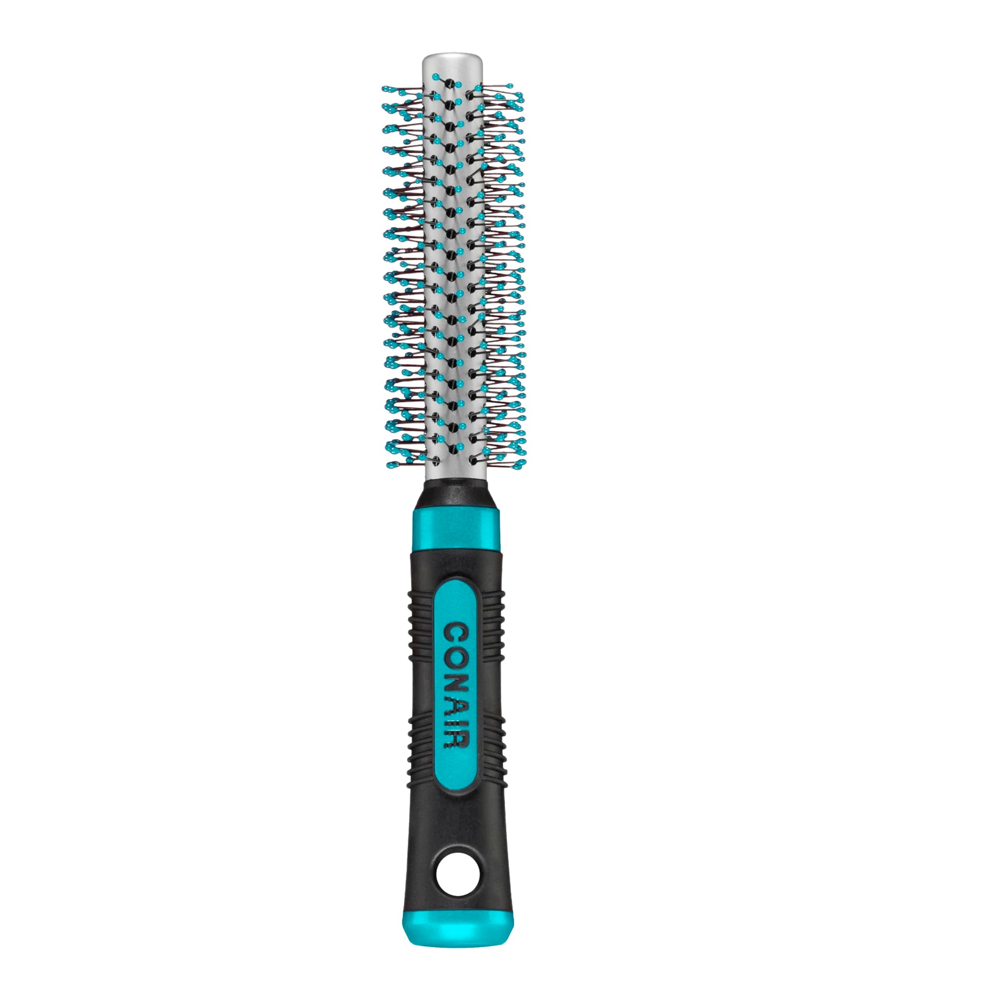 Conair Metal Round Hairbrush - Hair brush for blow out with Metal barrel and Nylon bristles - Adds body and fullness - Perfect for short hair and home hair stylists