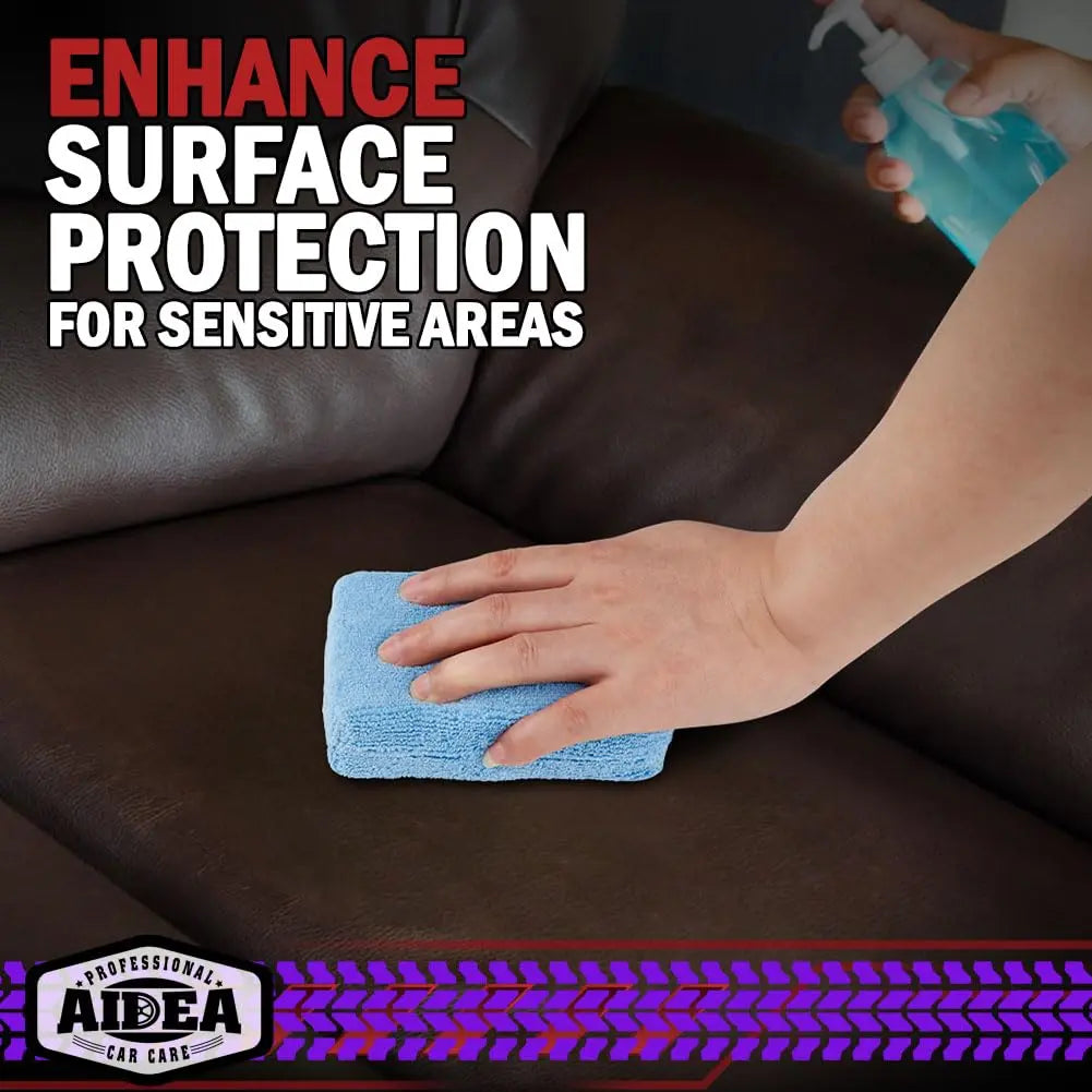 AIDEA Microfiber Applicator Pad-8Pack, Car Wash Sponge, Premium Microfiber Sponge and Cleaning Pads, Perfect for Effortless Wax, Sealant, and Conditioner Application - Blue