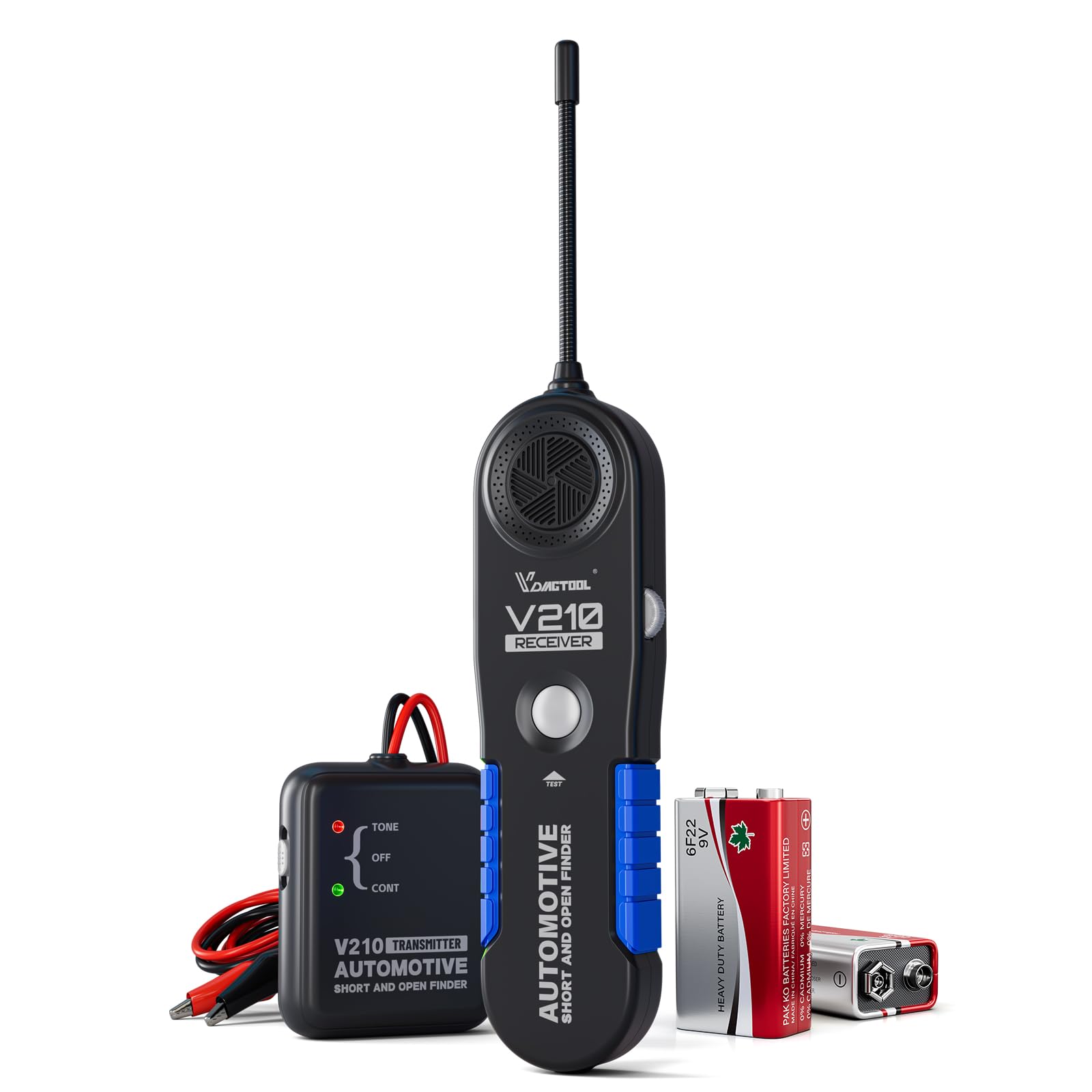 VDIAGTOOL V210 Wire Tracer Automotive Electrical Open & Short Finder Circuit Tester Wire Breaker Finder Fault Probe Cable Tracker Electrical DC 6-42V