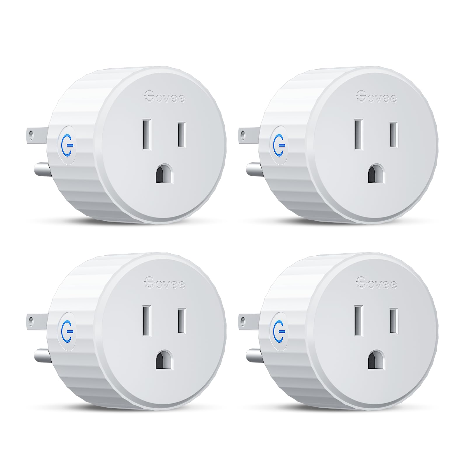 Govee Smart Plug, WLAN-Steckdosen, kompatibel mit Alexa & Google Assistant, Intelligente Steckdose mit Timer & Gruppensteuerung, WLAN-Steckdose für Zuhause, Kein Hub Erforderlich, ETL- & FCC-zertifiziert, Nur 2,4G WLAN, 4er-Pack