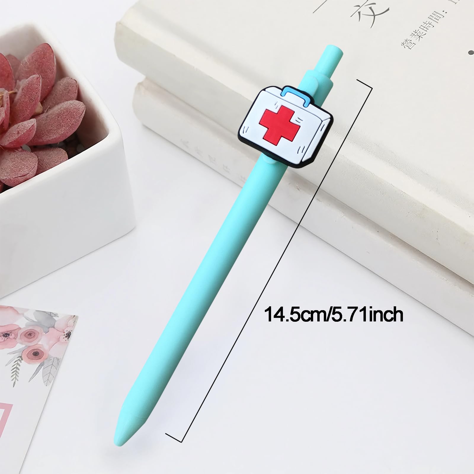 LSLSHY Cute Nurse Pens Funny Nurse Accessories for Work Aesthetic Gel Pen Black Ink Set for Cna Rn Medical Assistant Nursing Student Essentials Nurse Week Gifts Appreciation Gift