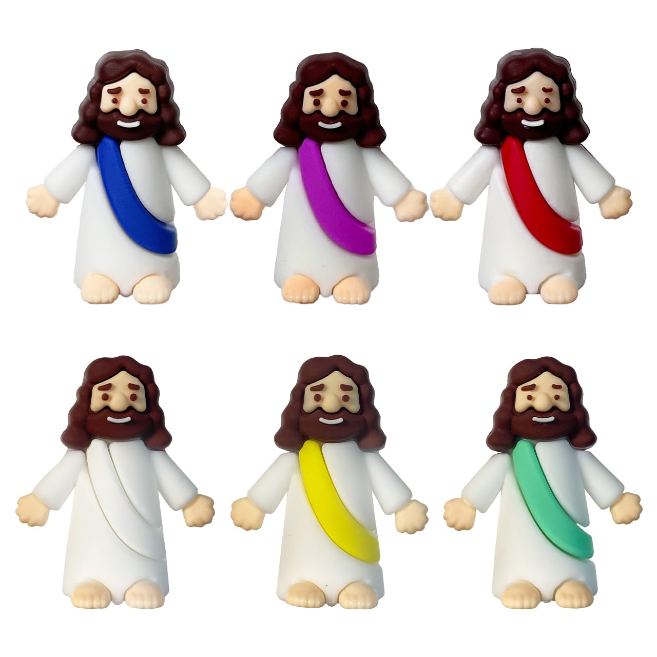 AKFAHOIF 30Pcs Little Jesus Figures, Set of 30pcs Action Figures Mini Jesus Figurines in Bulk, Tiny Jesus Figures to Hide and Seek Religious Gifts for Easter Egg Stuffers Fillers