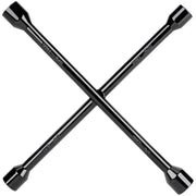 CARTMAN Professional 14 Inch Universal Heavy Duty Lug Wrench 4 Way Tire Iron Wrench, Black