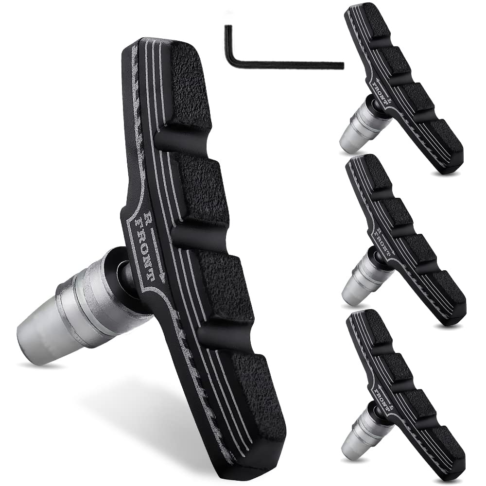 Hapleby 4PCS Premium Fahrradbremsbeläge, Professionelle Mountainbike V-Bremsbeläge, Fahrradbremsklotz-Set, Inklusive Innensechskantschlüssel
