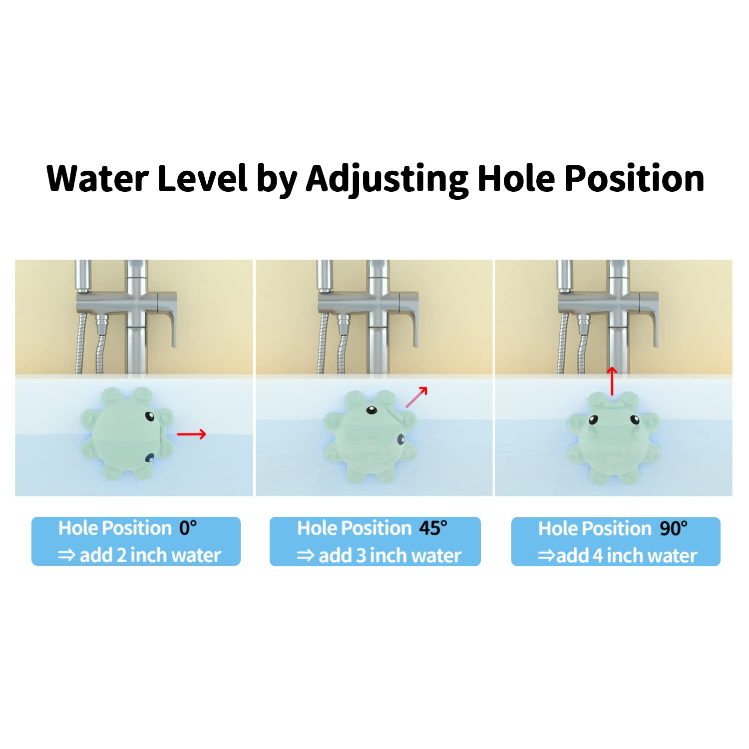 Bathtub Overflow Drain Cover Tub - Silicone Bathroom Overflow Drain Cover, Bath Tub Overflow Cover, Bathroom Spa Accessories, Adds Inches of Water for Deeper&Warmer Bath，Aqua Green