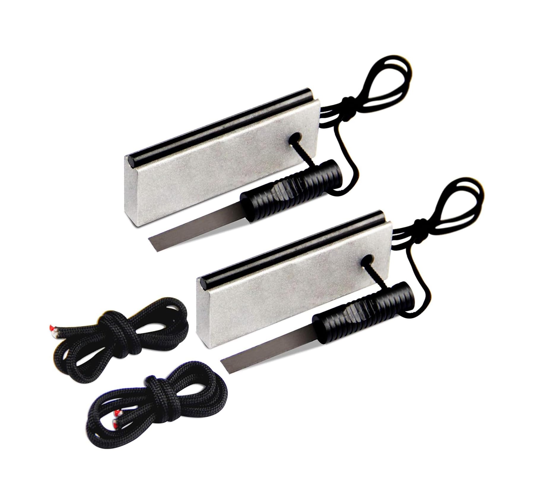 AOFAR Magnesium Feuerstarter AF-374 (2er-Pack) Wasserdichter Feuerstahlbeutel für Camping, Wandern, Jagen, Backpacking, Outdoor-Survival-Feuerstarter-Kit