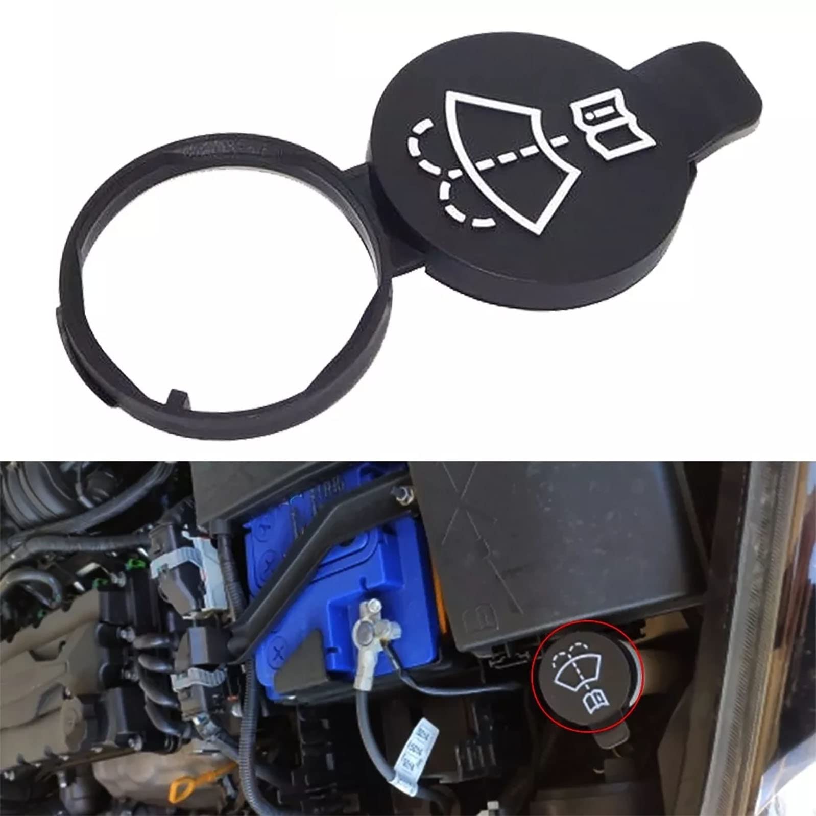 Windshield Wiper Washer Fluid Reservoir Tank Bottle Cap Cover For Chevrolet，For Buick, For Cadillac, For GMC，For Chevrolet part of the model