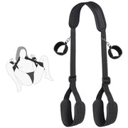 Sex Bondage BDSM Kit, Bed Restraints Set with Handcuffs Neck to Thigh/Ankle, Adjustable Leg Straps&Handcuffs for SM Adult Couples Game Play, Sex Toy for Women Beginner Leg Straps Tie Set Rope