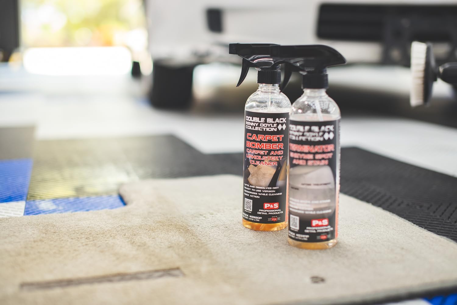P & S PROFESSIONAL DETAIL PRODUCTS Carpet Bomber – Professional Upholstery Cleaner, Citrus-Based Formula, Removes Grease, Dirt & Odors, Highly Dilutable, Safe for Engines & Wheel Wells - 1 Gallon