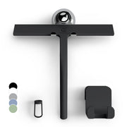 GÜTEWERK Shower Squeegee for Glass Doors, Silicone Window Squeegee, Bathroom and Glass Cleaning - Black - 9 Inch