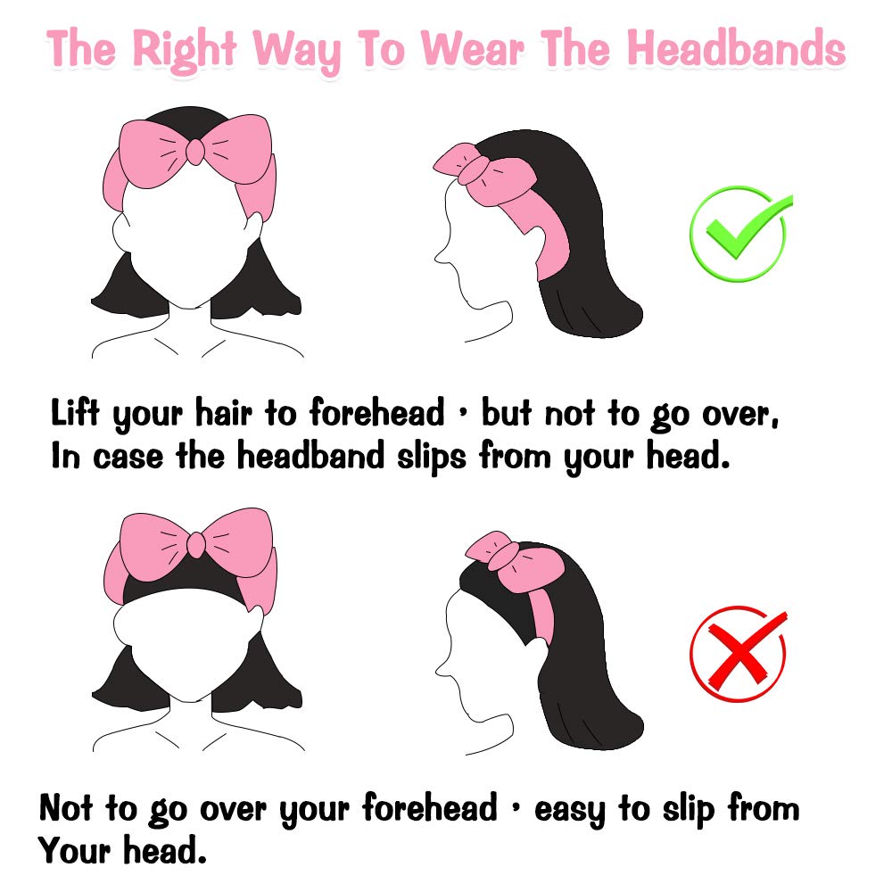 UMIKU 8 Pack Spa Headband for Women Facial Makeup Headband Soft Coral Fleece Christmas Stocking Stuffers Bow Hair Band Head Wraps for Washing Face Mask Spa Gifts For Women Gifts Basket