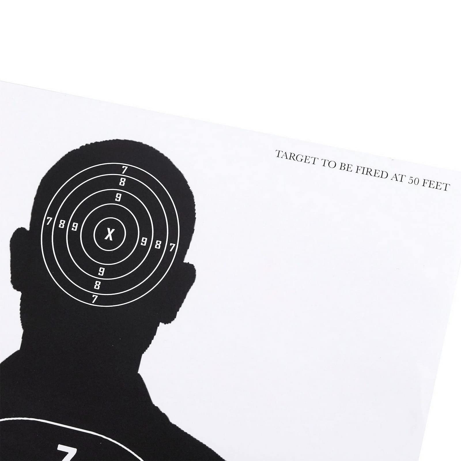 Juvale Shooting Targets Paper Silhouette Style - 17 x 25 in, Black & White, 50 Count - Paper Targets for Shooting Range & Airsoft, BB & Pellet Gun Practice