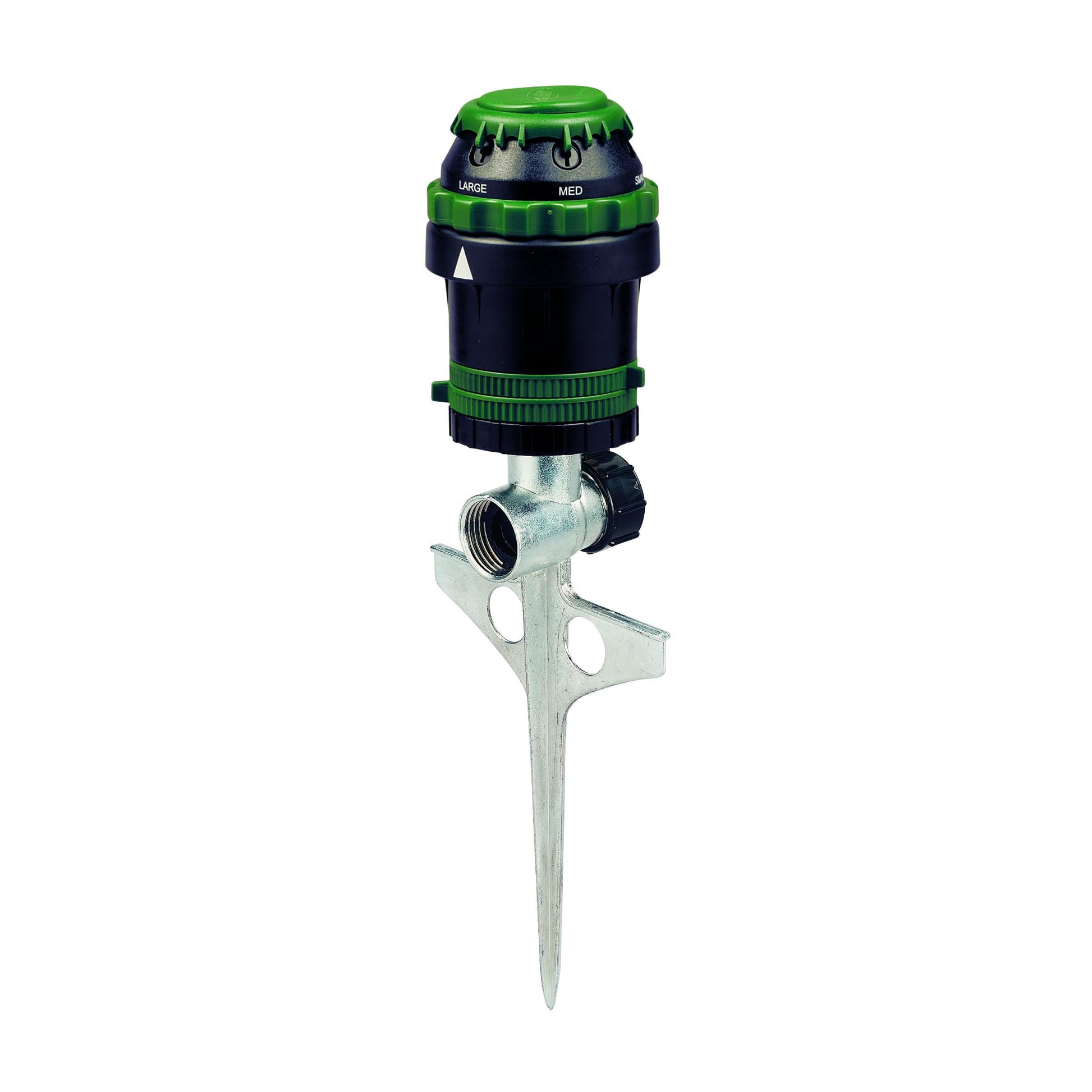 Orbit 58573N H2O-Six Gear-Drive Sprinkler on Metal T-Spike