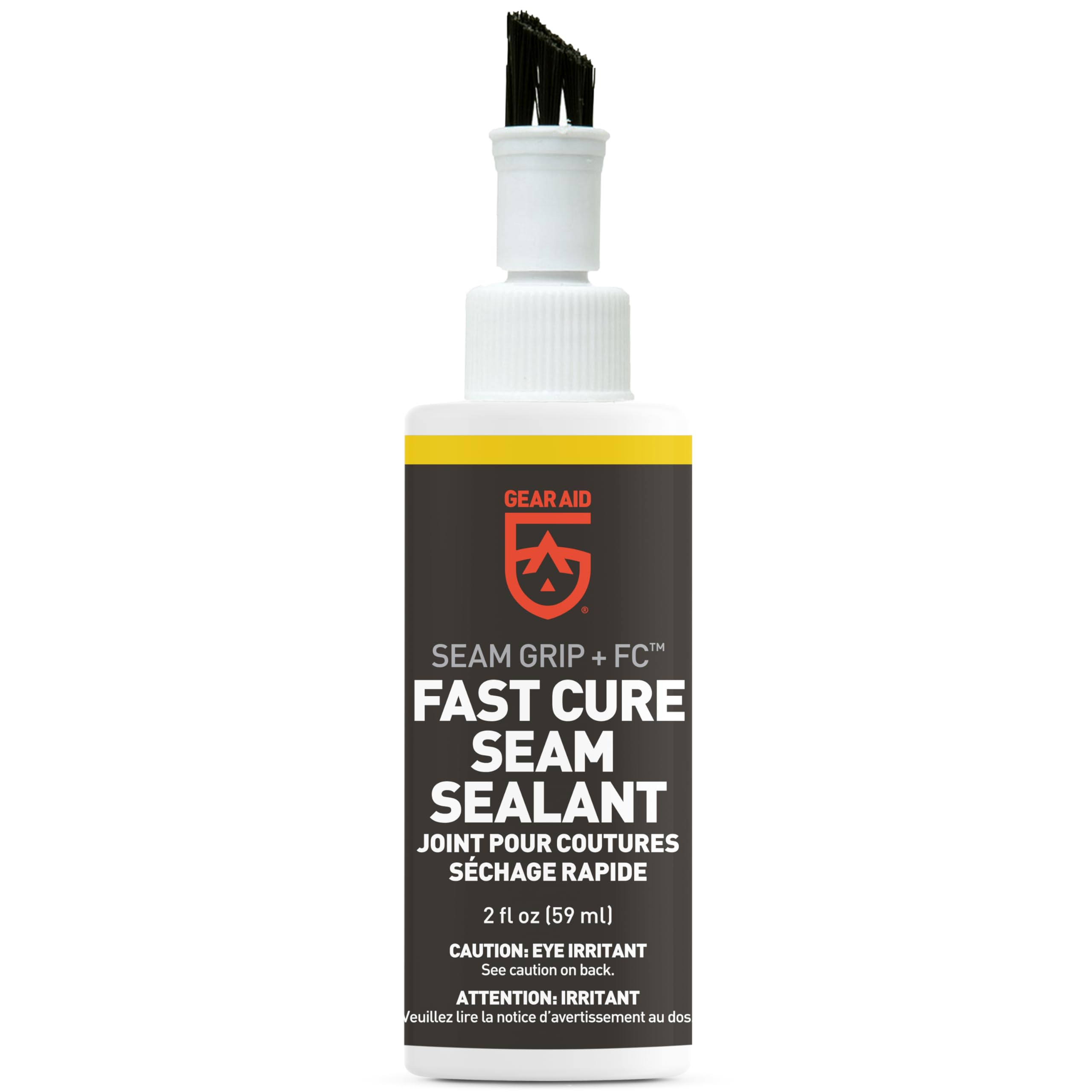 GEAR AID Seam Grip FC Fast Cure Sealant for Sealing Seams on Tents, Rainflies, Shelters, Awnings, Tarps and Pop-ups Made of Nylon, Vinyl, Clear, 2 fl oz