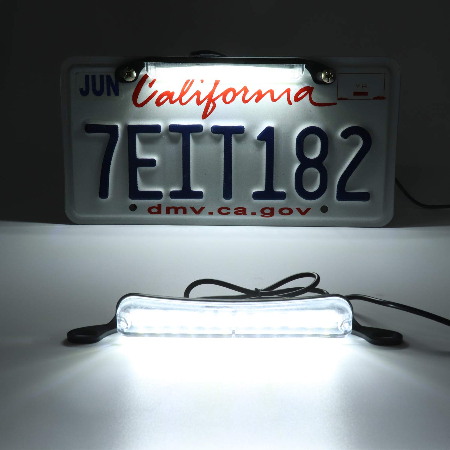 LivTee License Plate LED Light, Extremely Bright Assembly for Trailer UTV ATV Truck RV Boat, Xenon White(6000K)