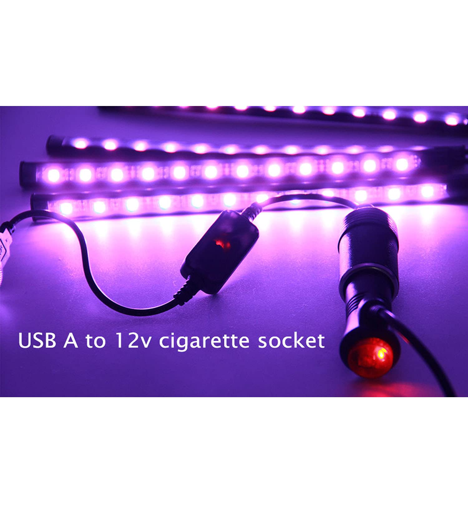 WYMECT USB A Male to 12V Car Cigarette Lighter Socket Female Converter Cable (8W Max)