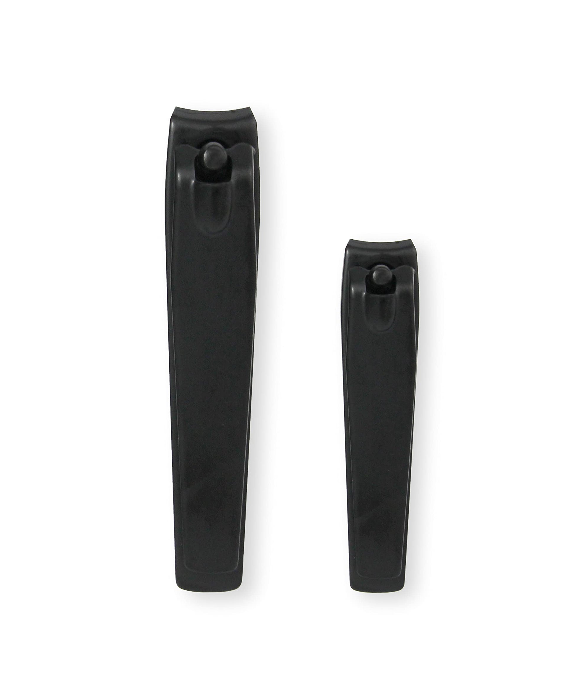 Amazon Basics Toenail Clipper and Fingernail Clipper Set, Black