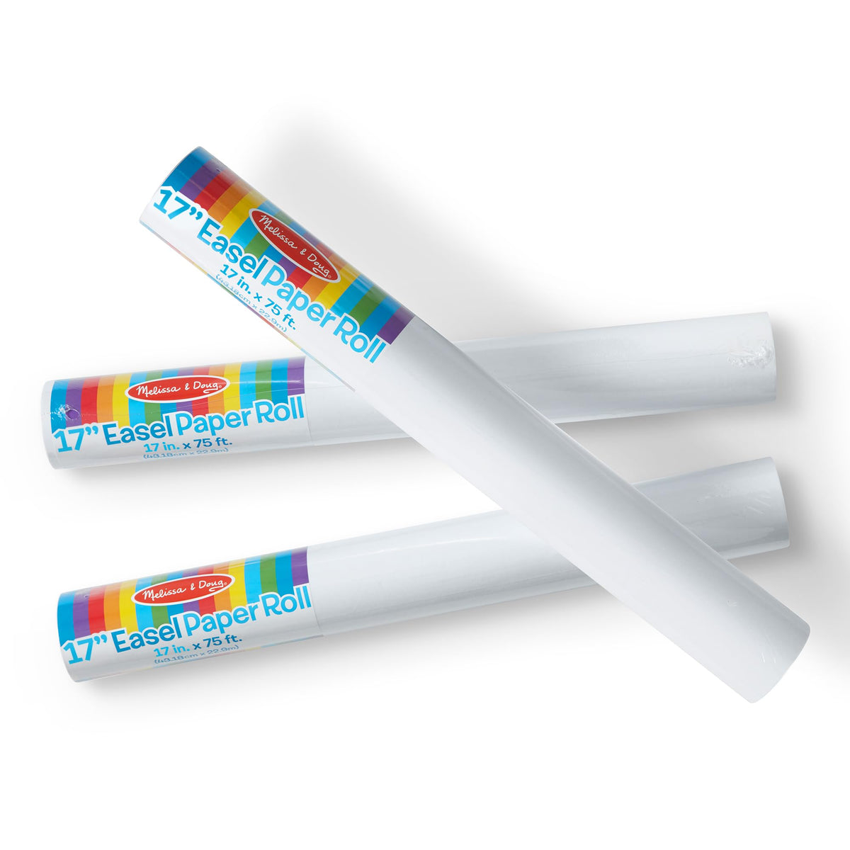 Melissa & Doug Deluxe Easel Paper Roll Replacement (17 inches x 75 feet) - 3-Pack - FSC Certified