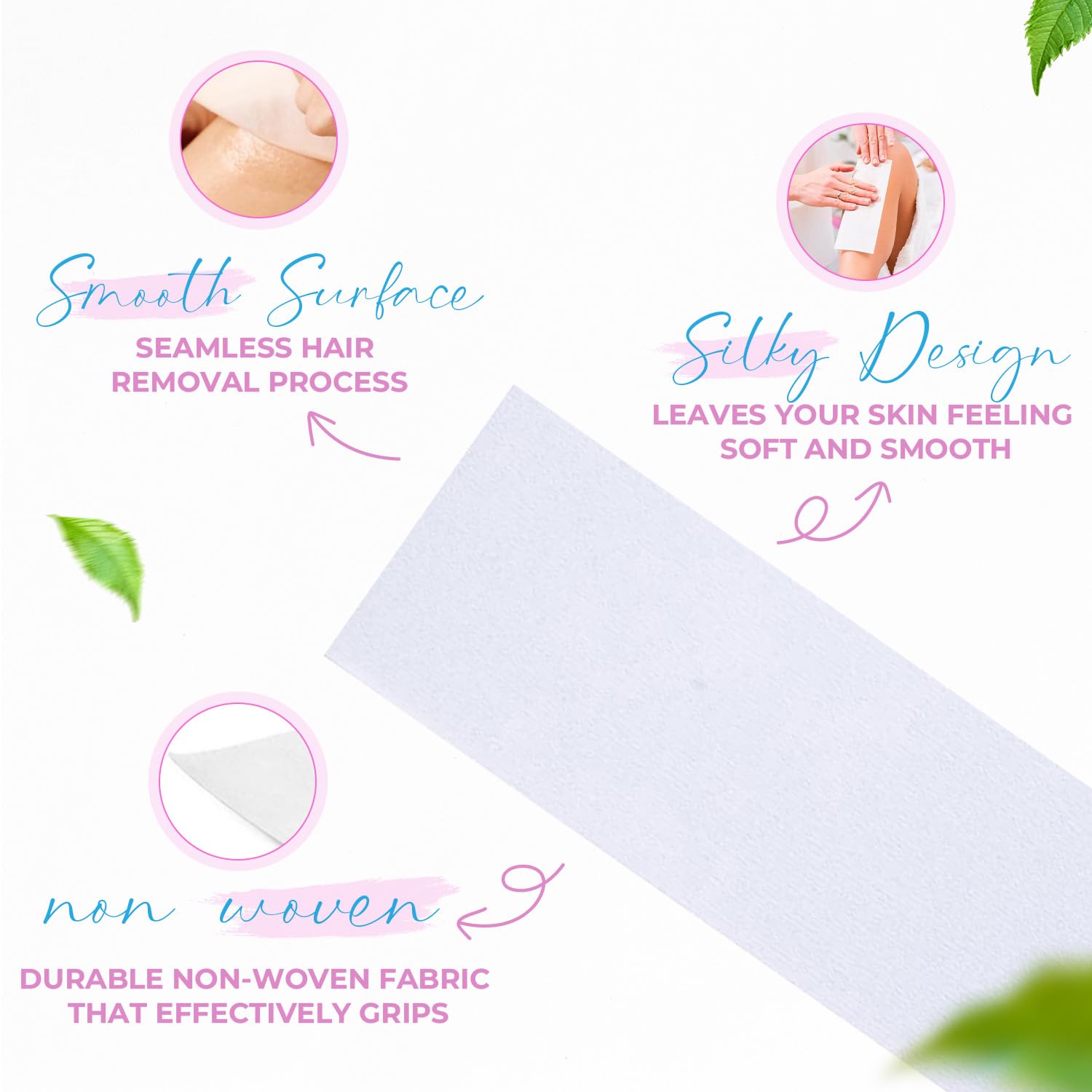 Tifara Beauty Non Woven Body and Facial Wax Strips Multi Size Pack (200)