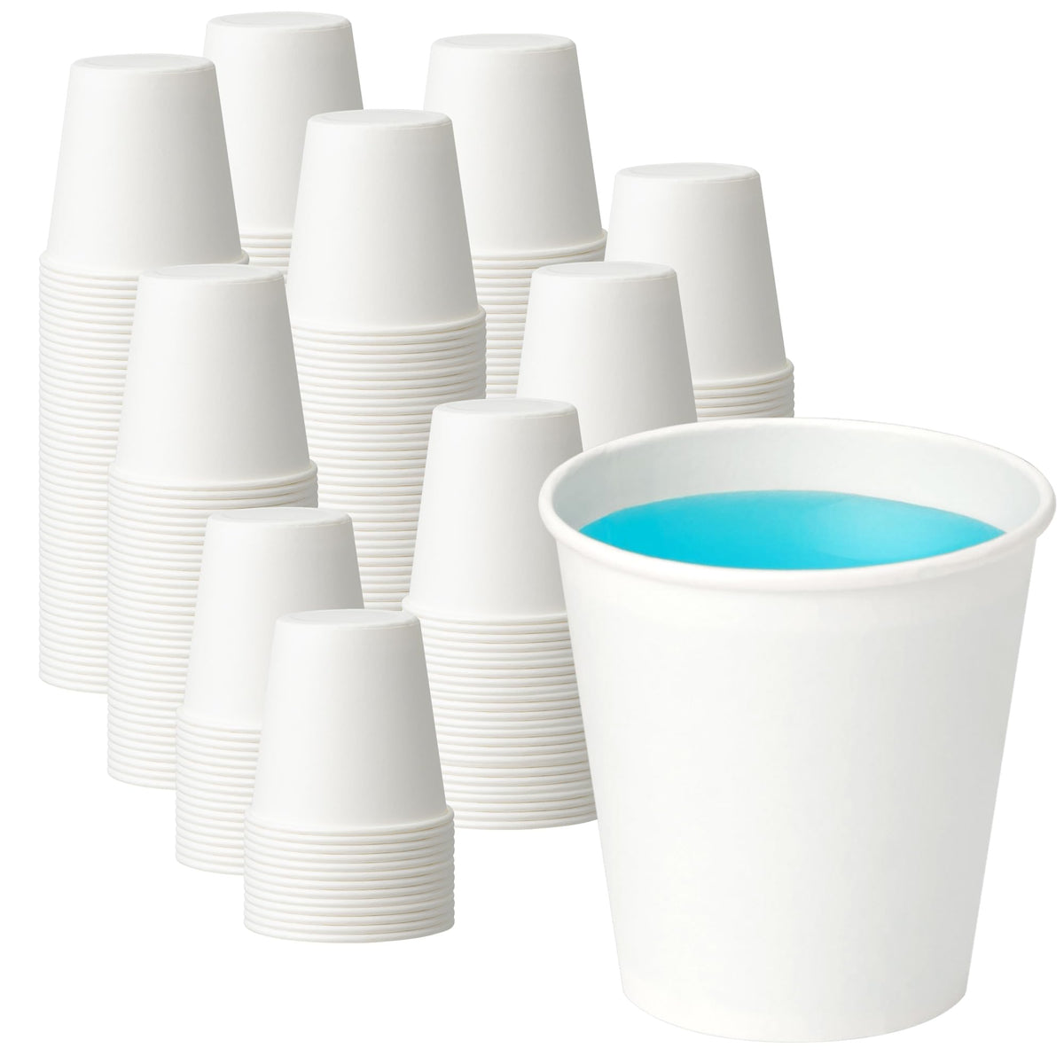 VPACKDUO 200 Stück 3 oz Badezimmer-Pappbecher, kleine Badezimmerbecher, lebensmittelechte Mundwasser-Pappbecher, auslaufsichere kleine Einweg-Kaffeebecher für den täglichen Gebrauch, Reisen und Camping