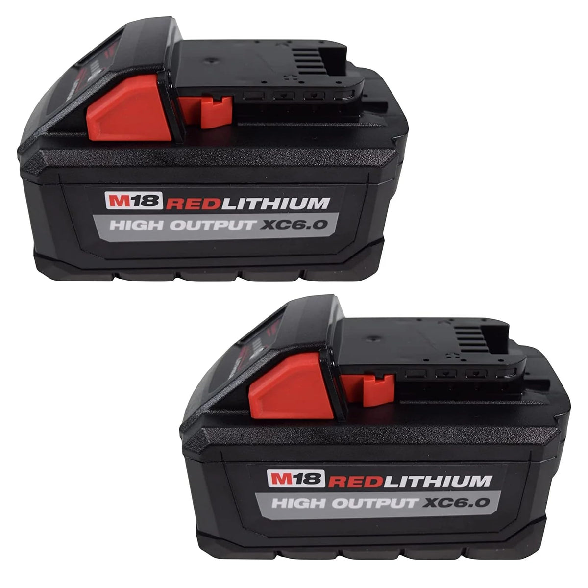 MilwaukeeTool 48-11-1862 حزمة بطارية M18 ليثيوم أيون عالية الأداء 6.0 أمبير (عبوتان)