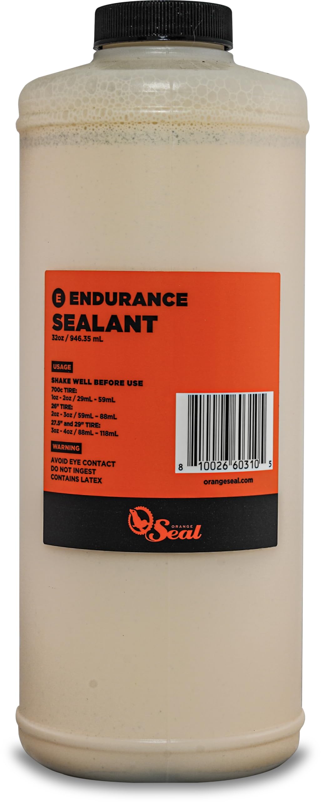Orange Seal - Endurance Formula Tubeless-Dichtmittel für Fahrradreifen | Langlebig, schnell dichtend | Für MTB-, Rennrad-, CX- und Gravel-Fahrradreifen | 946 ml Nachfüllflasche