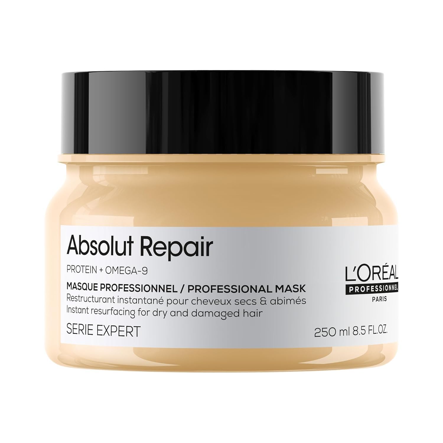 L'Oreal Professionnel Paris Absolut Repair Hair Mask - Protein Hair Treatment For Deep Nourishment, Hydrates, Repairs Damage & Adds Shine For Dry & Damaged Hair