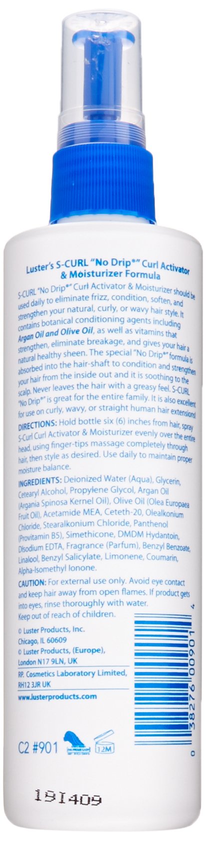 Luster's S-Curl Activator, Moisturizer No Drip, 8-Ounce Spray Bottle