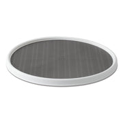 Copco 18-Inch Lazy Susan Turntable Organizer, Non-Skid Pantry or Cabinet Spinner for Spices, Condiments, and Bottles, Durable White/ Gray Design