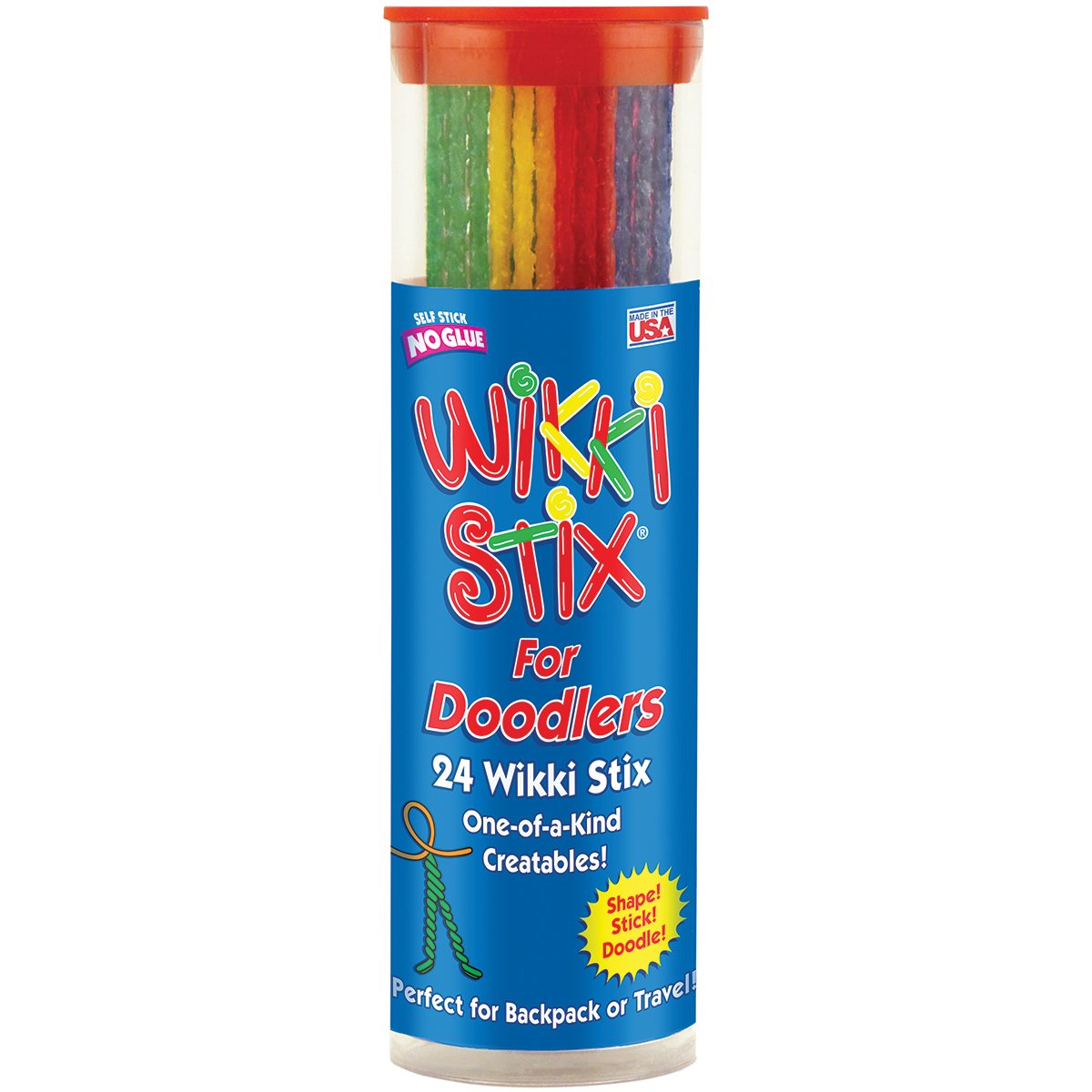 Wikki Stix für Doodler – das unverzichtbare Reisespielzeug für Kinder: Tragbare Kreativität für unterwegs! Packung mit 24 Wikki Stix in Neon- und Grundfarben. Hergestellt in den USA! Ab 3 Jahren.