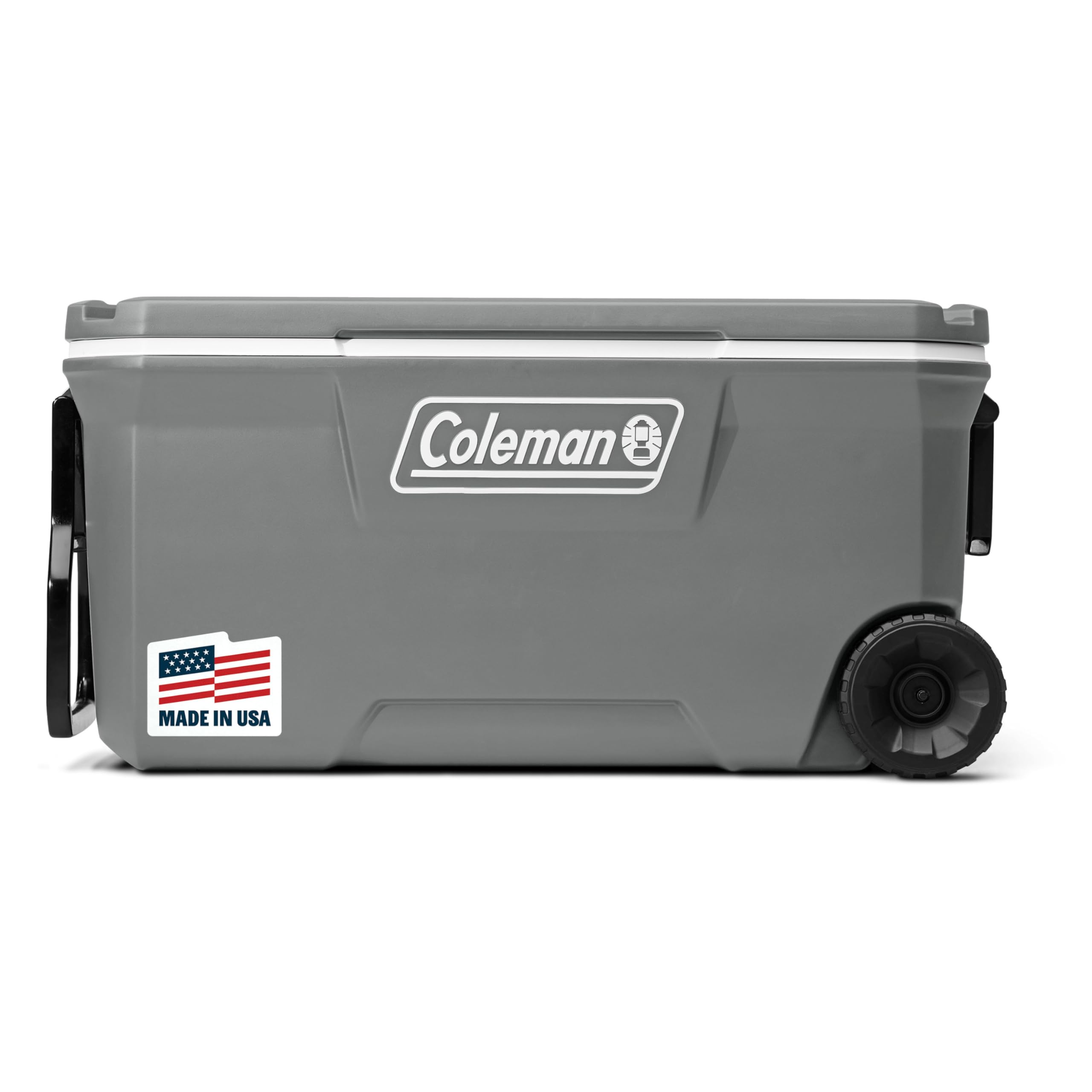 Coleman Classic Series Isolierte tragbare Kühlbox auf Rollen mit Rädern, auslaufsichere Outdoor-Hartkühlbox hält Eis bis zu 5 Tage, 95 Liter