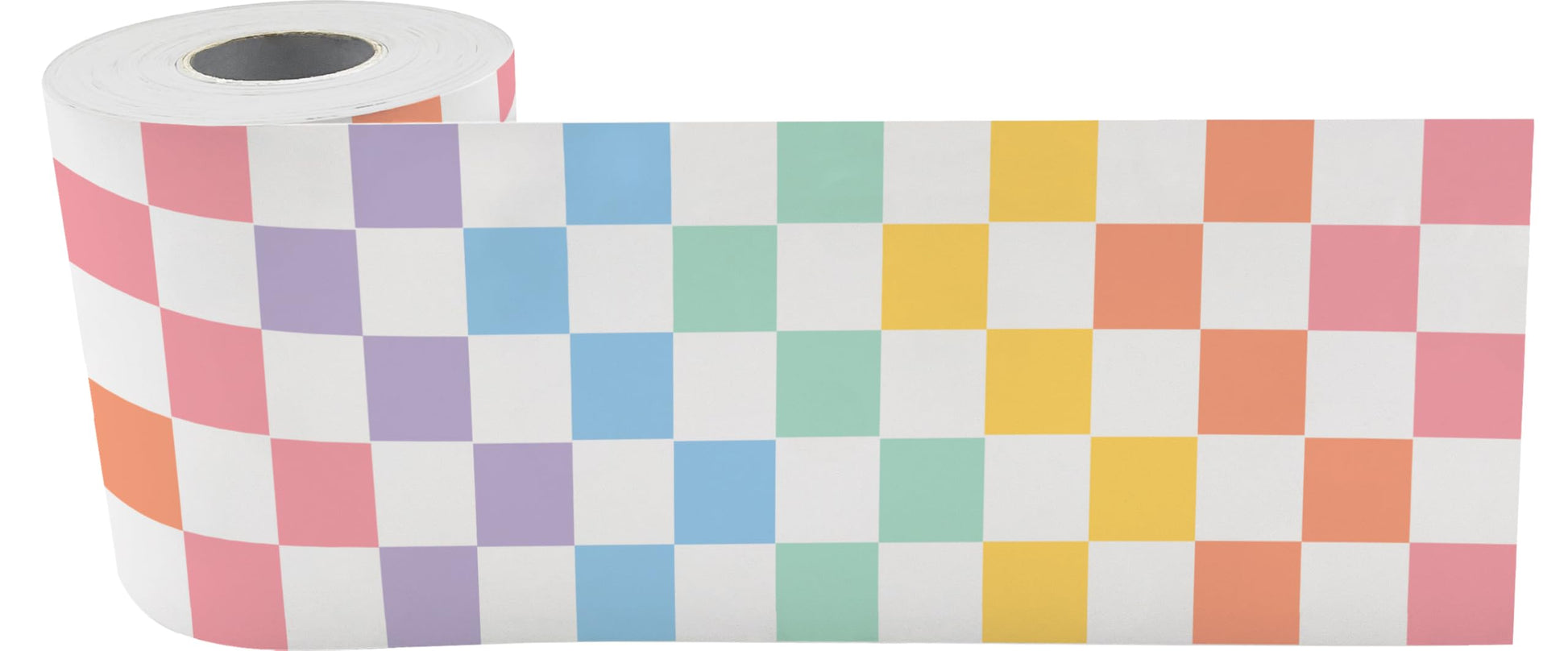 Teacher Created Resources Cool for School Checkers Straight Rolled Border Trim - 50ft - Decorate Bulletin Boards, Walls, Desks, Windows, Doors, Lockers, Schools, Classrooms, Homeschool & Offices