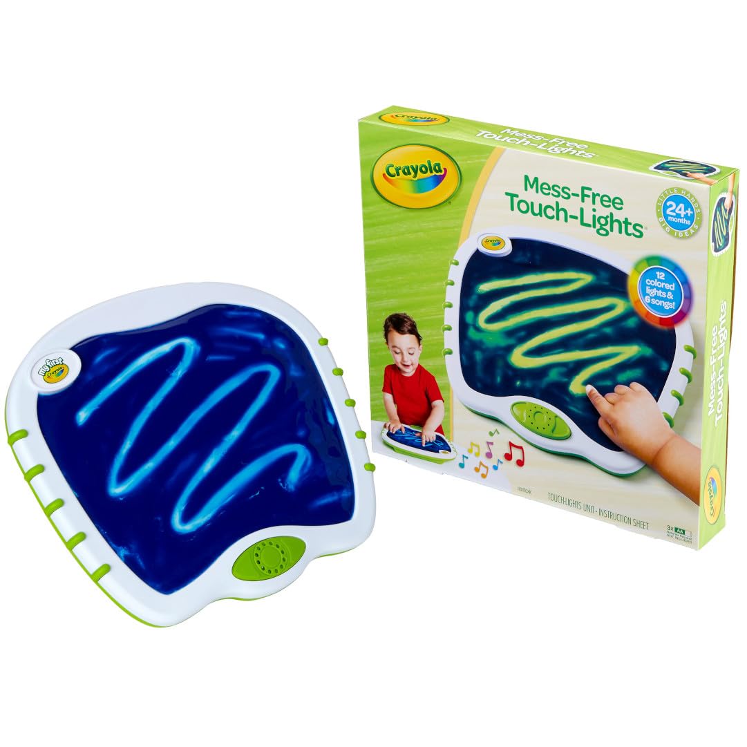 Crayola Toddler Touch Lights, Musical Sensory Toys for Toddlers, Light Up Drawing Pad, Mess Free Painting, Travel Activity, Gift for Toddlers, 2+
