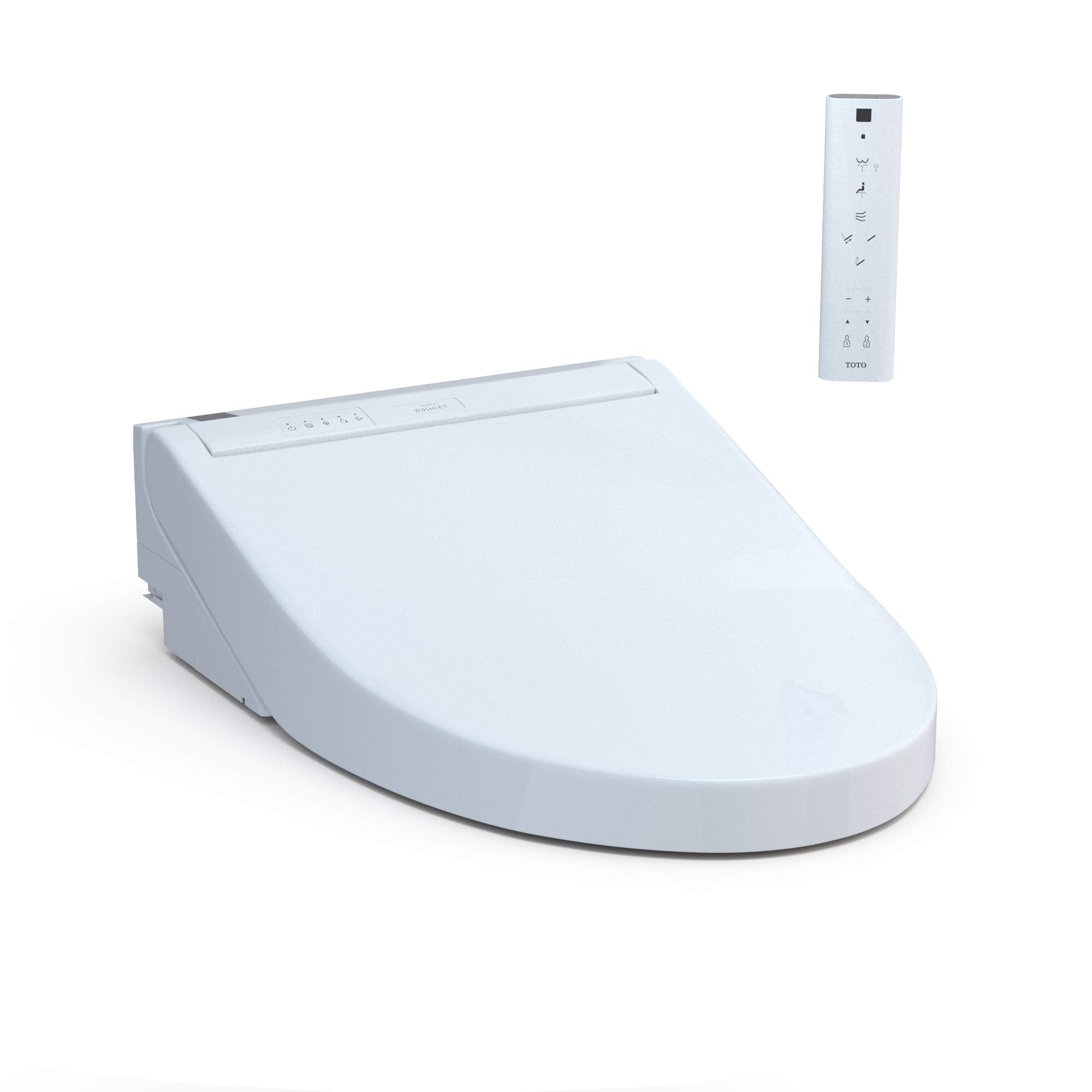 TOTO WASHLET C5 Elektronischer Bidet-Toilettensitz mit PREMIST und EWATER+ Stabreinigung, verlängert, Baumwollweiß - SW3084#01