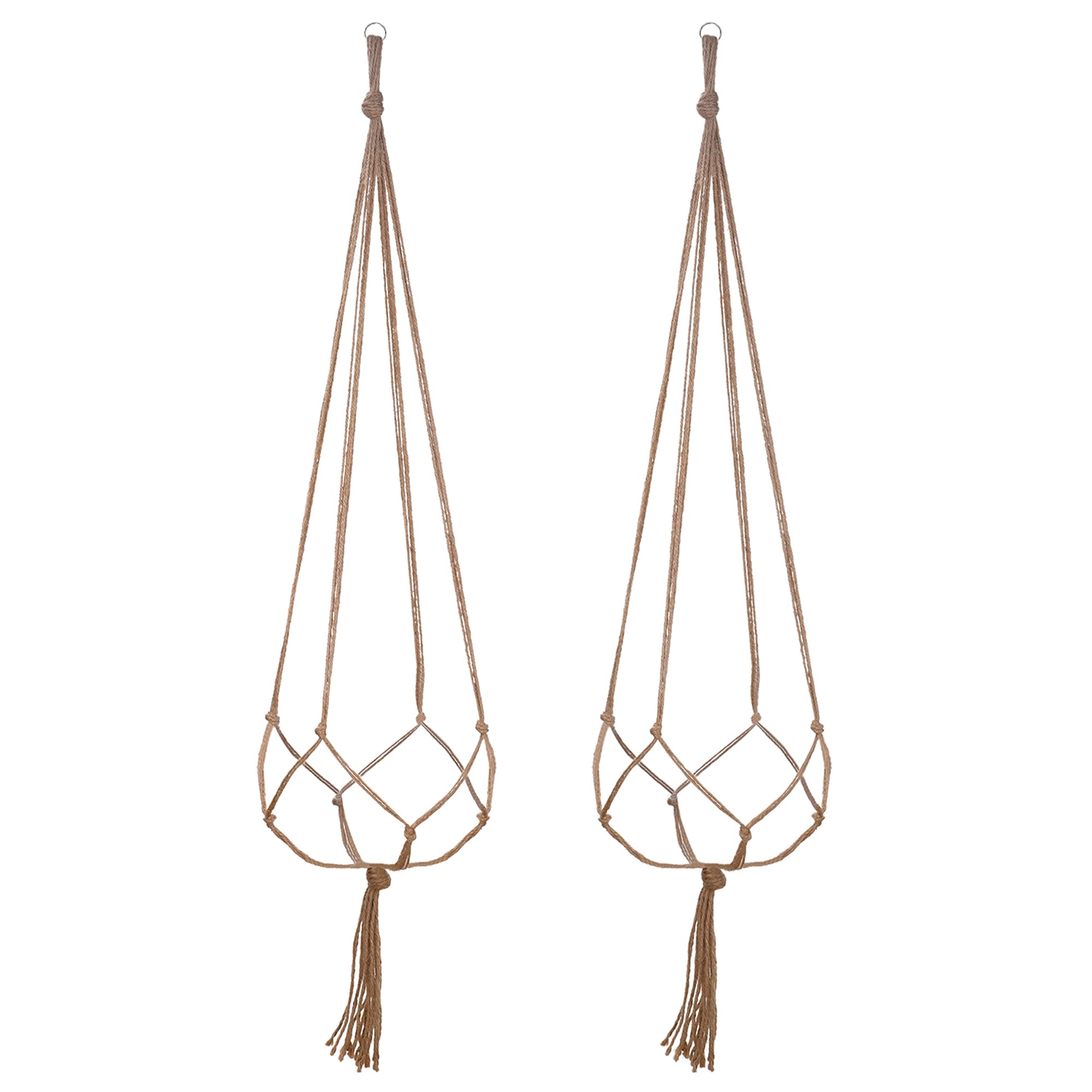 EBOOT 2 Pack 48 Inches Large Macrame Plant Hanger Rope to Hang Flower Pot Plant Holder for Indoor Outdoor Decorations, 4 Legs