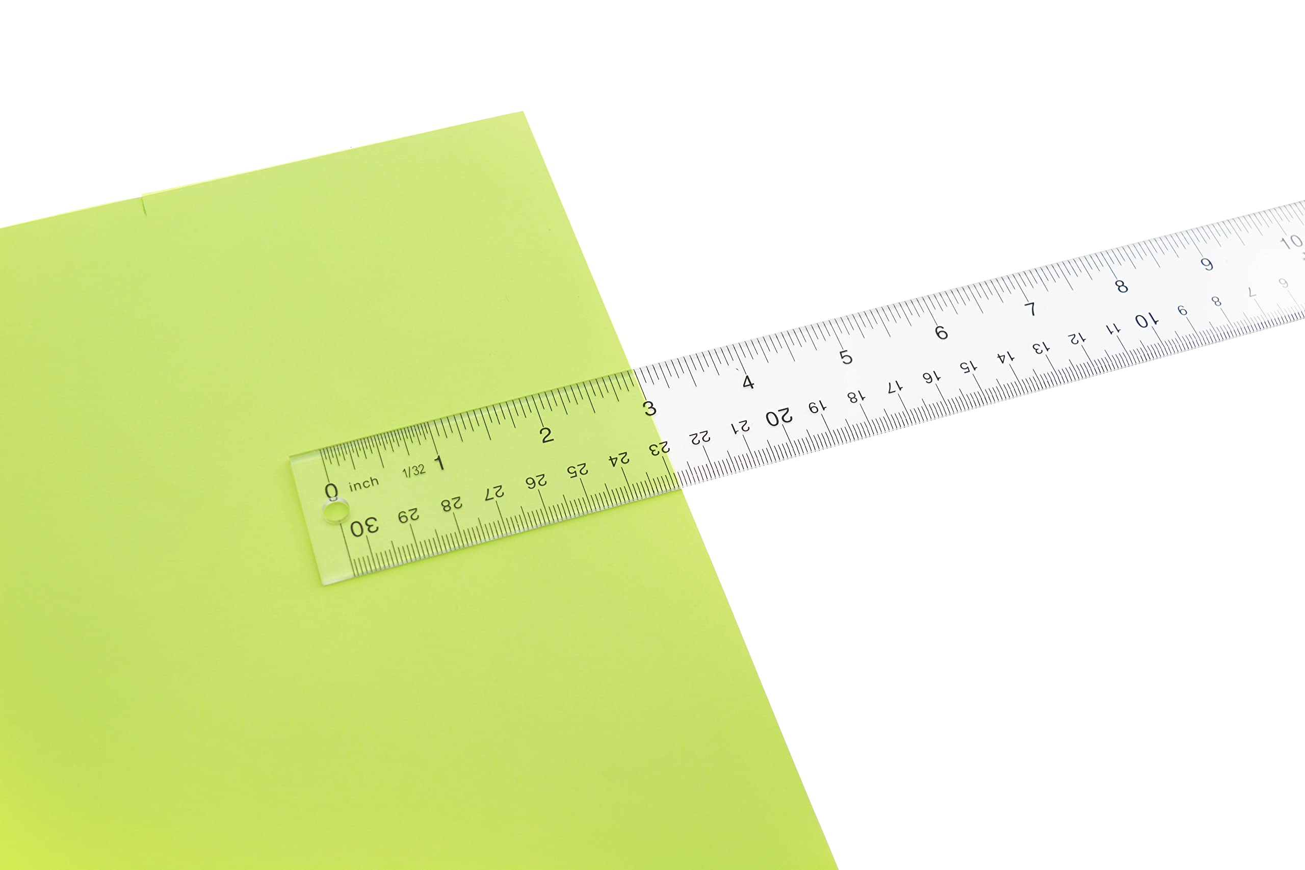 Westcott Acrylic Clear Ruler, Easy-to-Read Markings, Scratch-Resistant Design, Raised Beveled Edges, for Crafting, Office, Classroom, Back to School, School Supplies, 12-Inch